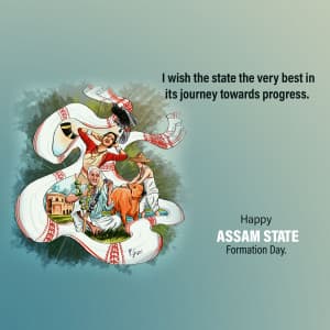 Assam Foundation Day marketing poster