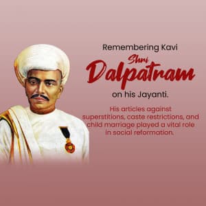 Dalpatram Dahyabhai Travadi Jayanti Instagram Post