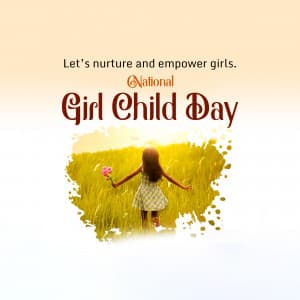 National Girl Child Day advertisement banner
