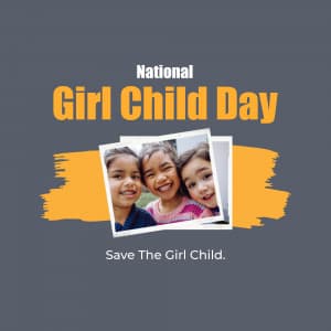 National Girl Child Day greeting image
