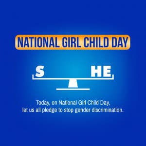 National Girl Child Day marketing poster