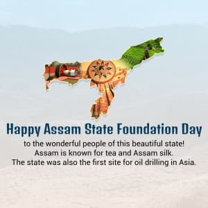 Assam Foundation Day marketing flyer