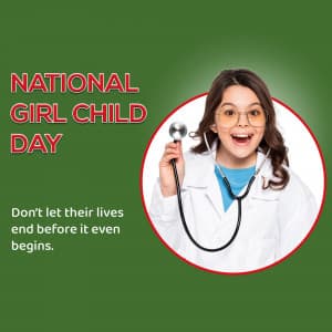 National Girl Child Day marketing flyer