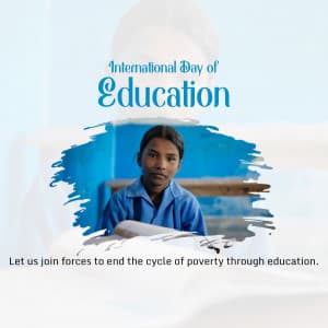 International Day of Education whatsapp status poster