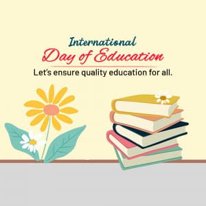 International Day of Education Facebook Poster