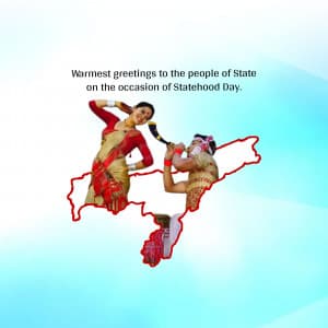 Assam Foundation Day whatsapp status poster