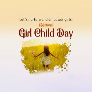 National Girl Child Day Facebook Poster