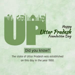 Uttar Pradesh Foundation Day event advertisement