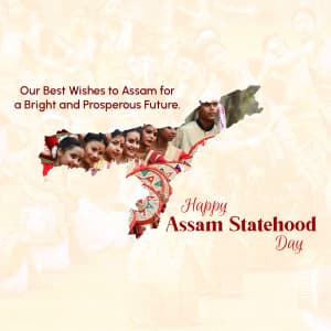 Assam Foundation Day Facebook Poster