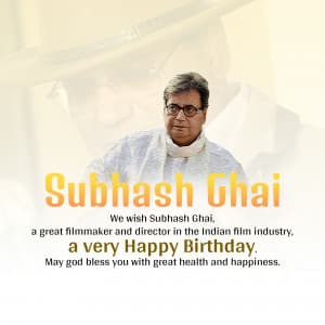 Subhash Ghai Birthday marketing flyer