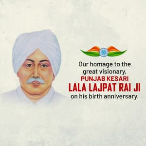Lala Lajpat Rai Janm Jayanti greeting image