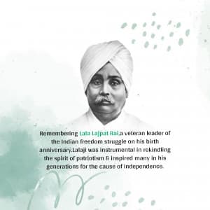 Lala Lajpat Rai Janm Jayanti marketing flyer