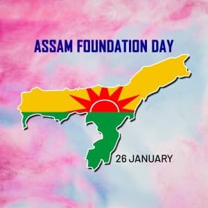 Assam Foundation Day event advertisement