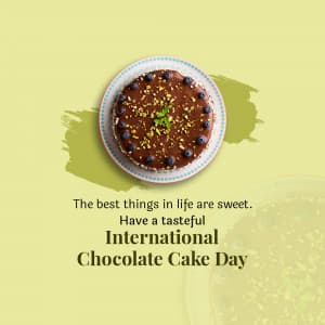 Chocolate Cake Day whatsapp status poster