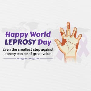 World Leprosy Day whatsapp status poster