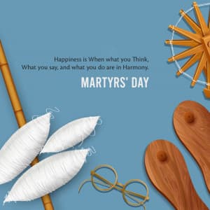 Martyrs' Day advertisement banner