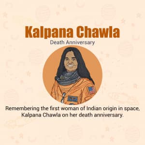 Kalpana Chawla Death Anniversary advertisement banner