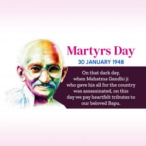 Martyrs' Day whatsapp status poster