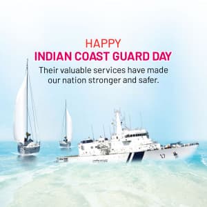 Indian Coast Guard Day advertisement banner