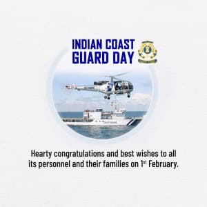 Indian Coast Guard Day greeting image