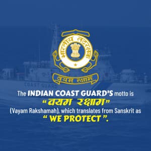 Indian Coast Guard Day marketing poster