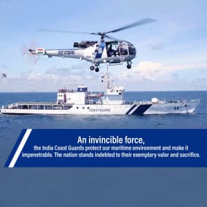 Indian Coast Guard Day marketing flyer