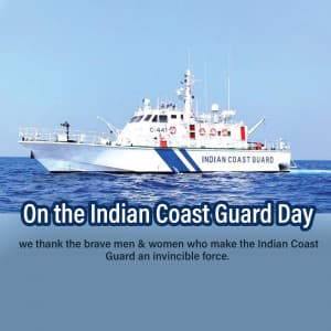 Indian Coast Guard Day creative image
