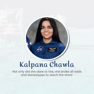 Kalpana Chawla Death Anniversary marketing flyer