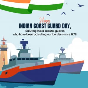 Indian Coast Guard Day Facebook Poster