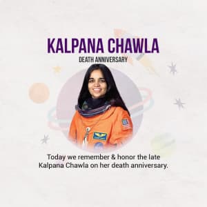 Kalpana Chawla Death Anniversary whatsapp status poster