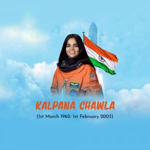 Kalpana Chawla Death Anniversary poster Maker