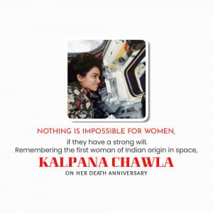Kalpana Chawla Death Anniversary creative image