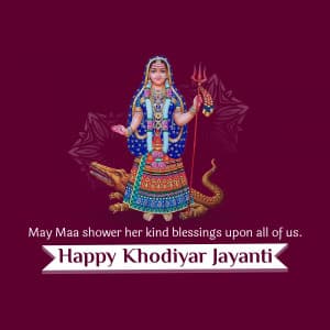 Khodiyar Jayanti marketing flyer