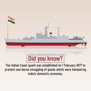 Indian Coast Guard Day poster Maker