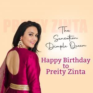 Preity Zinta Birthday poster