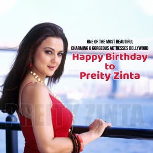 Preity Zinta Birthday event poster