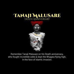 Tanaji Malusare Death Anniversary advertisement banner