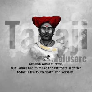 Tanaji Malusare Death Anniversary graphic