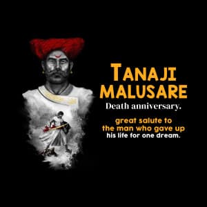 Tanaji Malusare Death Anniversary marketing flyer