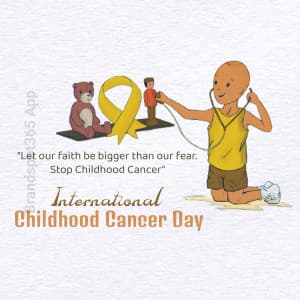 International Childhood Cancer Day advertisement banner