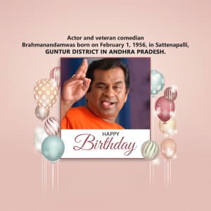 Brahmanandam Birthday creative image