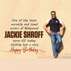 Jackie Shroff Birthday illustration