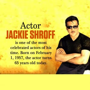 Jackie Shroff Birthday graphic