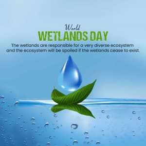 World Wetlands day greeting image