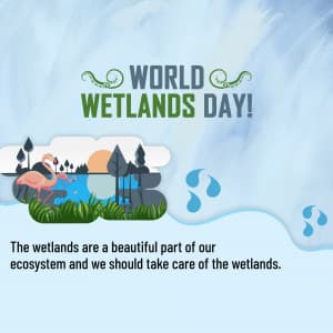 World Wetlands day marketing flyer