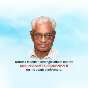 Krishnaswamy Subrahmanyam Punyatithi greeting image