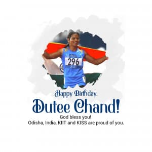 Dutee Chand - Birthday advertisement banner