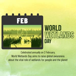 World Wetlands day whatsapp status poster