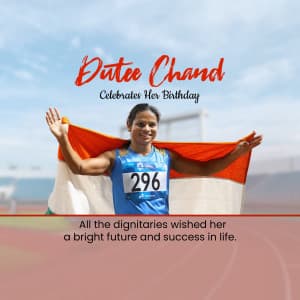 Dutee Chand - Birthday ad post