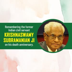 Krishnaswamy Subrahmanyam Punyatithi marketing flyer